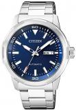 Citizen NH8370-86L Men's Stainless Steel Sporty 50M Blue Dial Day Date Automatic Watch