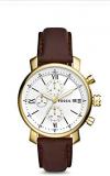 Fossil BQ1009 Men's Brown Leather Strap White Dial Chronograph Watch