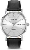 BULOVA Silver Leather Watch-96C130
