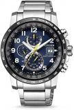 Citizen AT8124-91L Men's Eco-Drive Global Radio Controlled at Chronograph Blue Dial Watch