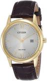 Citizen Men's Eco-Drive AW1232-12A Brown Leather Dress Watch