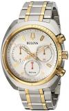 Bulova Men's Curv Collection Analog-Quartz Watch with Stainless-Steel Strap, Two...