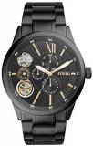 Fossil Flynn Mechanical Black-Tone Stainless Steel Watch Bq2220