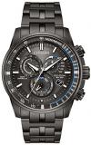Men's Citizen Perpetual Chrono A-T Charcoal Grey Dial and Stainless Steel Bracelet Watch AT4127-52H