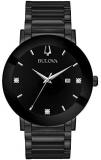 Bulova Men's Modern Quartz Watch with Stainless-Steel Strap, Black, 22 (Model: 9...