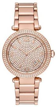 Michael Kors Women's Parker Pave Rose Gold Tone Stainless Steel Watch MK6511