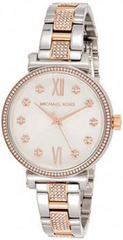 Michael Kors Women's Sofie Quartz Stainless-Steel Strap, Silver, 14 Casual Watch (Model: MK3880)