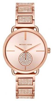 Michael Kors Women's Portia Three-Hand Rose Gold-Tone Stainless Steel Watch MK3853