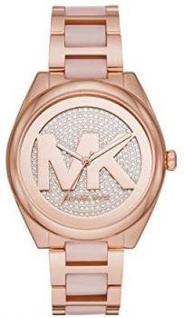 Michael Kors Women's Janelle Three-Hand Rose Gold-Tone Stainless Steel Watch MK7089
