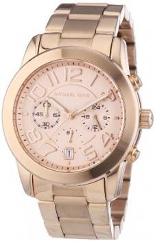 Michael Kors MK5727 Women's Mercer Rose Gold-Tone Stainless Steel Bracelet Chronograph Watch