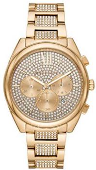 Michael Kors Women's Janelle Chronograph Gold-Tone Stainless Steel Watch MK7097