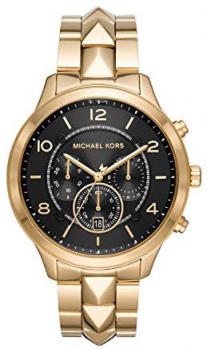 Michael Kors Women's Runway Mercer Quartz Watch with Stainless Steel Strap, Gold, 20 (Model: MK6712)
