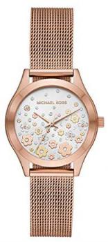 Michael Kors Women's Slim Runway Three-Hand Rose Gold-Tone Stainless Steel Watch MK4384