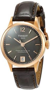 Tissot Chemin des Tourelles Powermatic 80 Rose Gold Brown Leather Watch 32mm T099.207.36.447.00