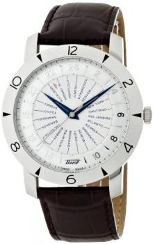 Tissot Heritage Navigator Silver Dial Brown Leather Mens Watch T0786411603700