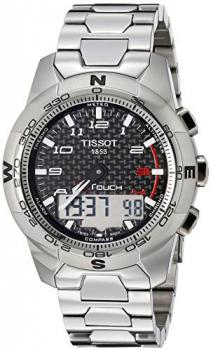 Tissot Men's T0474204420700 T-Touch II Black Chronograph Dial Watch