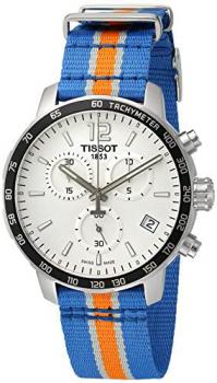 Tissot Men's 'Quickster' Swiss Quartz Stainless Steel and Nylon Watch, Multi Color (Model: T0954171703706)