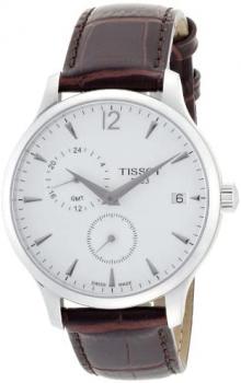 Tissot Tradition GMT Leather Mens Watch - Brown