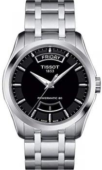 Tissot Couturier Black Dial Stainless Steel Men's Watch T0354071105101