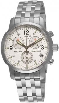 Tissot Men's T17158632 T-Sport PRC200 Chronograph Stainless Steel Silver Dial Watch