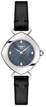 Tissot Femini-T Mother of Pearl Dial Ladies Black Leather Watch T113.109.16.126.00