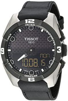 Tissot Men's T091.420.46.051.00 'T Touch Expert' Black Dial Black Leather Strap Multifunction Swiss Quartz Watch
