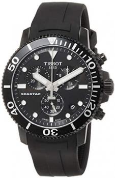 Tissot Men's Black Ion Seastar 1000 Chronograph Watch T1204173705102