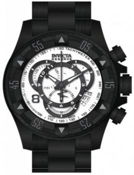 Invicta Excursion Chronograph White Dial Black Black Ion-plated Mesn Watch 80628