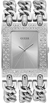 Guess Watches Ladies Heavy Metal Womens Analog Quartz Watch with Stainless Steel Bracelet W1275L1