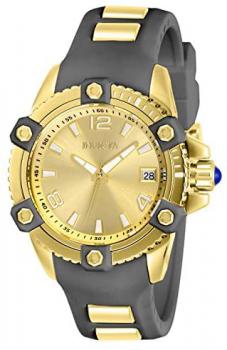 Invicta Women's Pro Diver Stainless Steel Quartz Watch with Silicone Strap, Charcoal, 20 (Model: 27974)