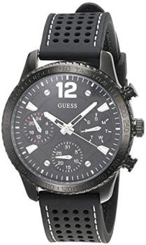 Guess Men's Iconic U1025L3 Black Silicone Japanese Quartz Fashion Watch