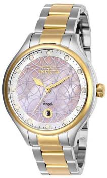 Invicta Women's Angel Quartz Stainless-Steel Strap, Two Tone, 16 Casual Watch (Model: 27766)