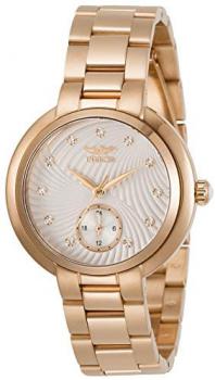 Invicta Women's Angel Quartz Watch with Stainless Steel Strap, Rose Gold, 16 (Model: 31196)