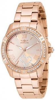 Invicta 21417 Ladies Angel Rose Gold Plated Bracelet Watch