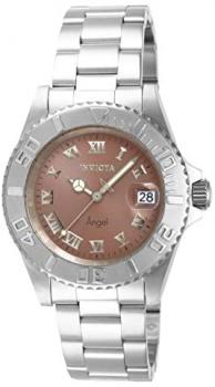Invicta Women's Angel Quartz Watch with Stainless Steel Strap, Silver, 20 (Model: 14362)