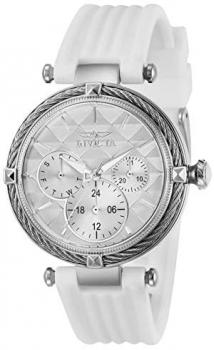 Invicta Women's Bolt Stainless Steel Quartz Polyurethane Strap, White, 18 Casual Watch (Model: 28964)