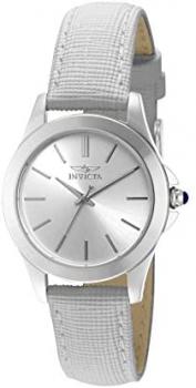 Invicta Women's 15147 &quot;Angel&quot; Stainless Steel and White Leather Watch
