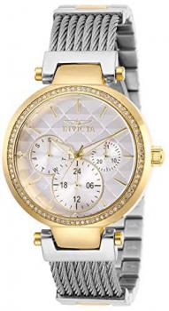 Invicta Women's Angel Quartz Watch with Stainless Steel Strap, Silver, 18 (Model: 28921)