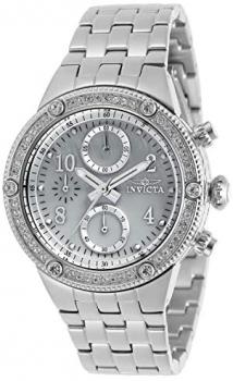 Invicta Women's Angel Quartz Watch with Stainless Steel Strap, Silver, 21 (Model: 29526)