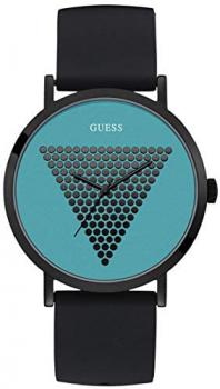 Guess Watches Gents Imprint Mens Analog Quartz Watch with Silicone Bracelet W1161G6
