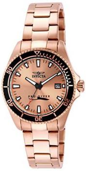 Invicta 15137 Women's Invicta Pro Diver Rose Gold Tone Dial 18K Rose Gold Plated Stainless Steel Watch