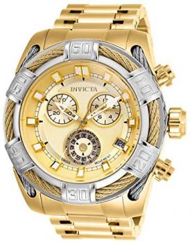 Invicta Men's Bolt Analog Quartz Watch with Stainless Steel Strap, Gold, 26 (Model: 26992)