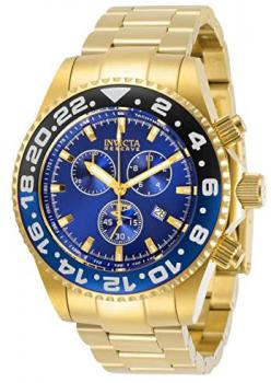 Invicta Men's Reserve Quartz Watch with Stainless Steel Strap, Gold, 22 (Model: 29986)
