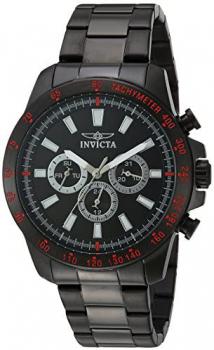 Invicta Men's Speedway Swiss-Quartz Watch with Stainless-Steel Strap, Black, 22 (Model: 20341)