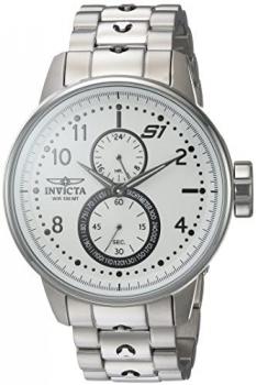 Invicta Men's S1 Rally Quartz Watch with Stainless-Steel Strap, Silver, 22 (Model: 23059)