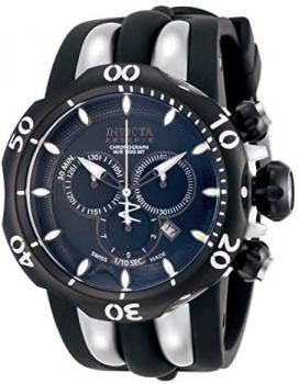 Invicta Men's 10835 Venom Reserve Chronograph Black Dial Black Polyurethane Watch