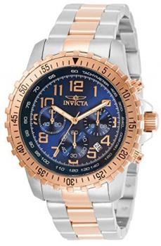 Invicta Specialty Men 45.5mm Stainless Steel Stainless Steel Blue dial Quartz, 30794