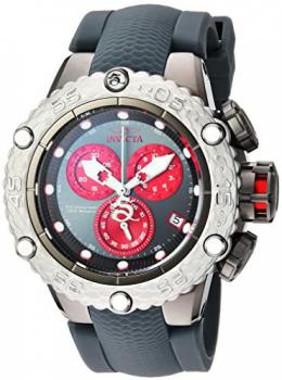 Invicta Men's Subaqua Stainless Steel Quartz Watch with Silicone Strap, Grey, 11.5 (Model: 24446)