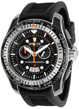 Invicta Men's Hydromax Stainless Steel Quartz Watch with Silicone Strap, Black, 24 (Model: 29571)