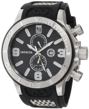 Jason Taylor for Invicta Collection 13687 Black Mother-Of-Pearl Dial Black Polyurethane Watch